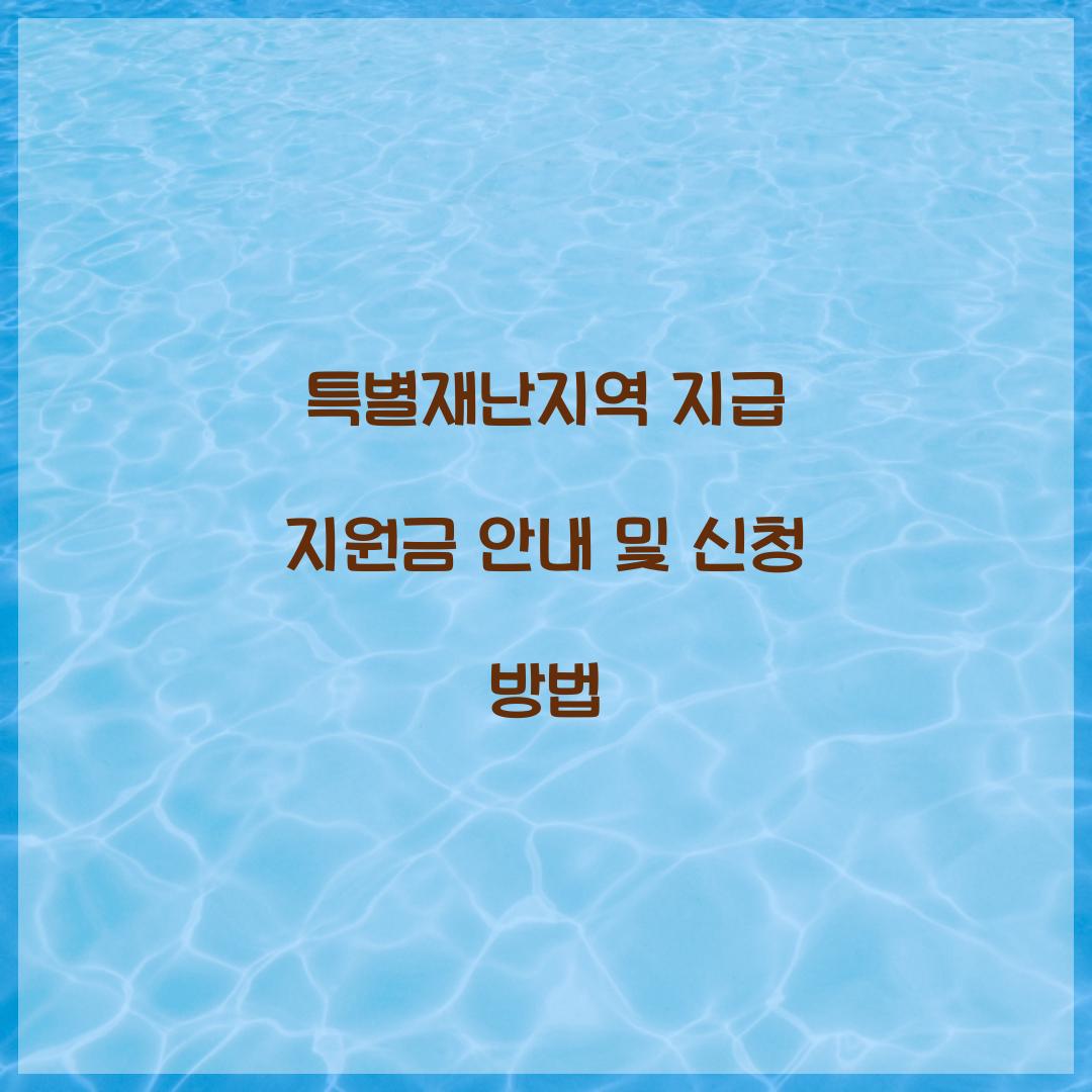 특별재난지역 