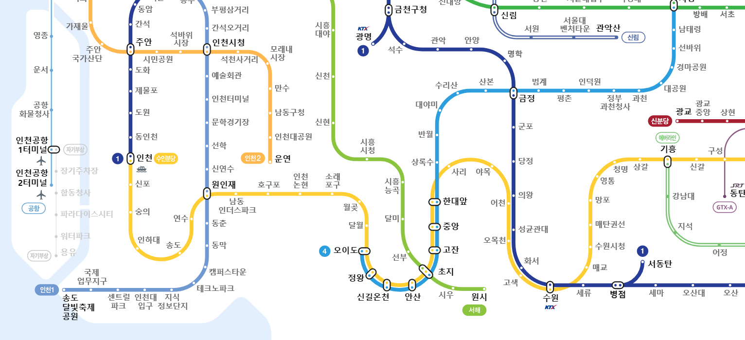서울 지하철 노선도 크게보기 3