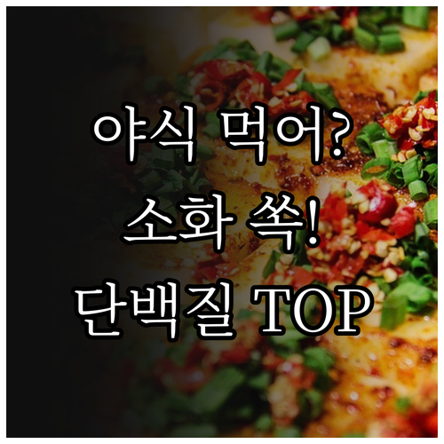 소화 잘되는 단백질 위주 야식 종류 ..