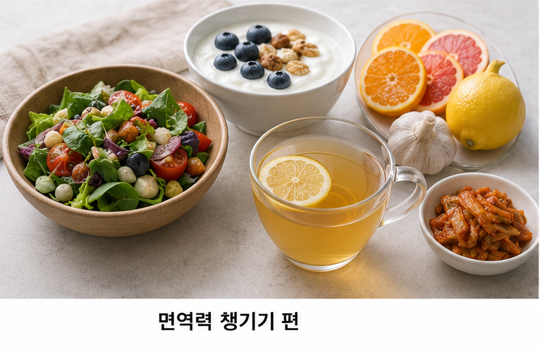면역 식단 운동 환절기 건강