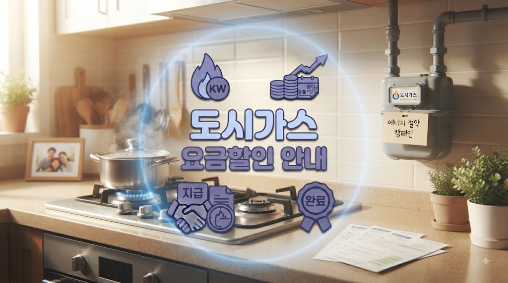 도시가스 요금 할인에 대해서 안내