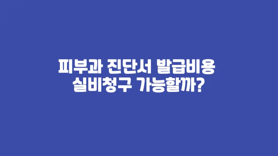 병원마다 발급 기준이 달라서 처음엔 좀 당황했는데, 이렇게 하니까 실비 청구가 가능했어요!
