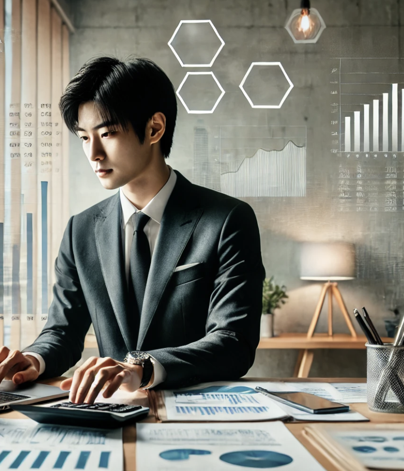 연말정산 서류 검토하는 직장인