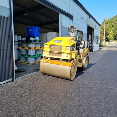 아스콘 시공 롤러