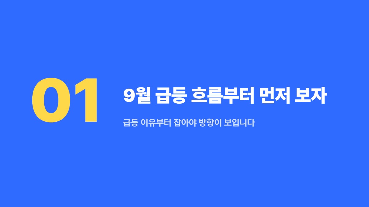 9월 급등 흐름부터 먼저 보자 — 급등 이유부터 잡아야 방향이 보입니다