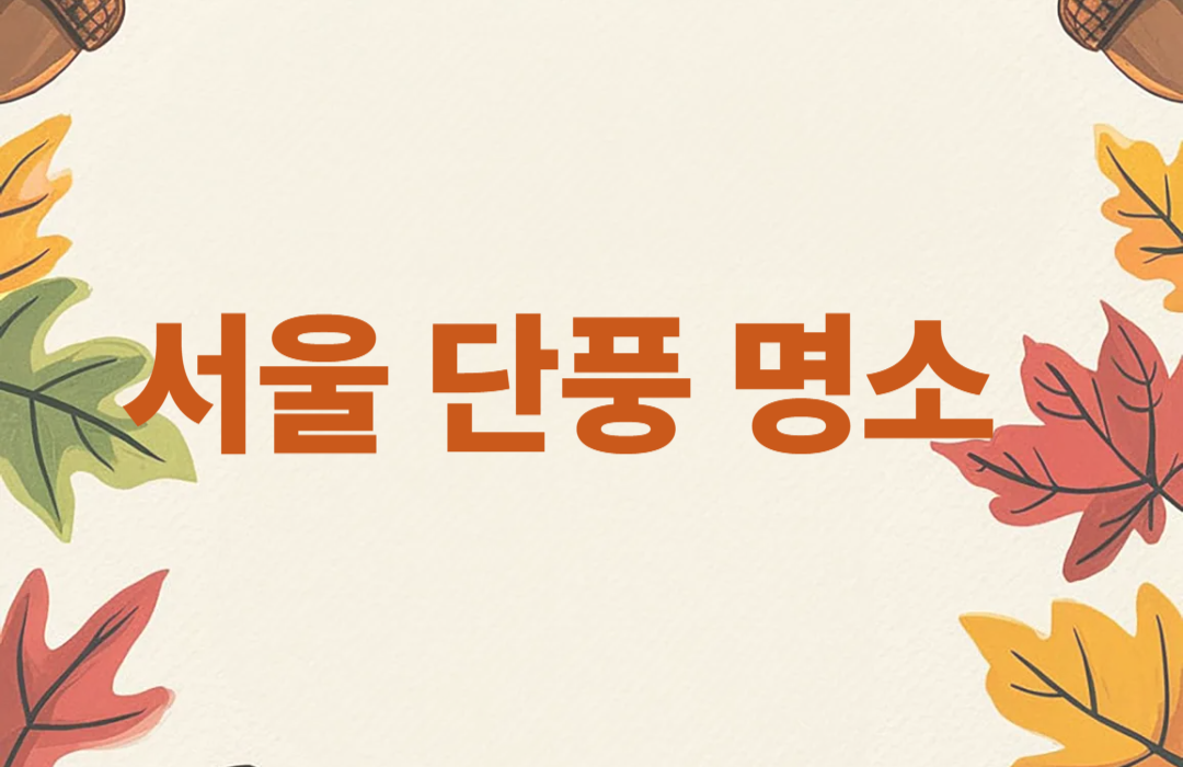 서울 단풍 명소