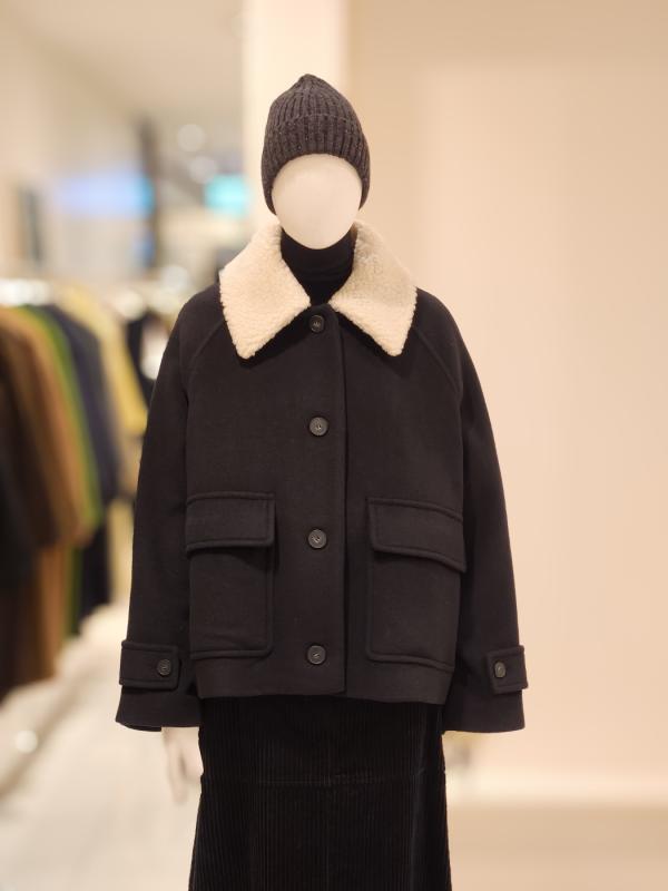 탈착카라 울 숏코트 CNN 스튜디오 톰보이 9173413981