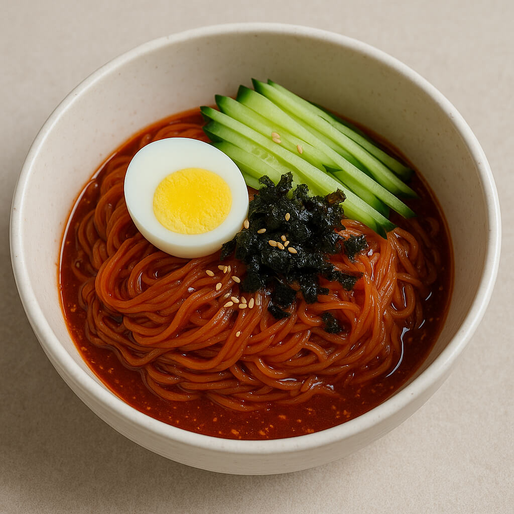여름철 먹는 새콤달콤한 비빔냉면