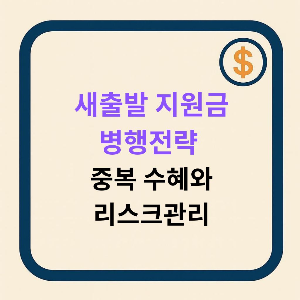 새출발 지원금 병행 전략 중복 수혜와 리스크 관리