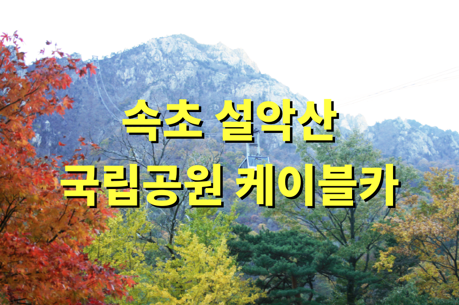 속초 설악산 국립공원 케이블카
