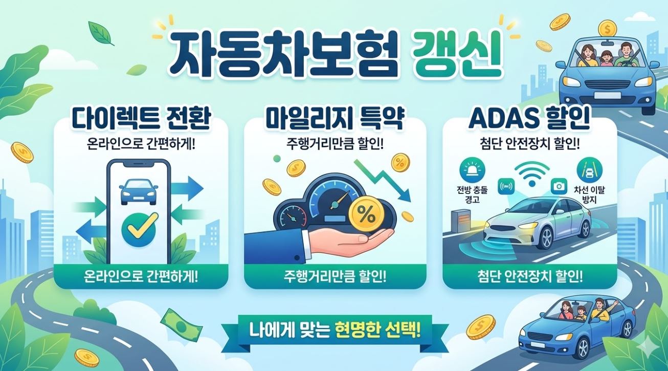 자동차보험 갱신 포스팅 썸네일 사진