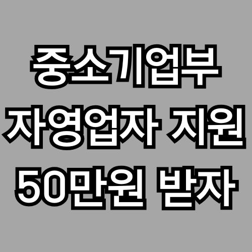 2025년 중기부 소상공인 50만원 지원금 &ndash; 신청 조건부터 사용처까지 총정리