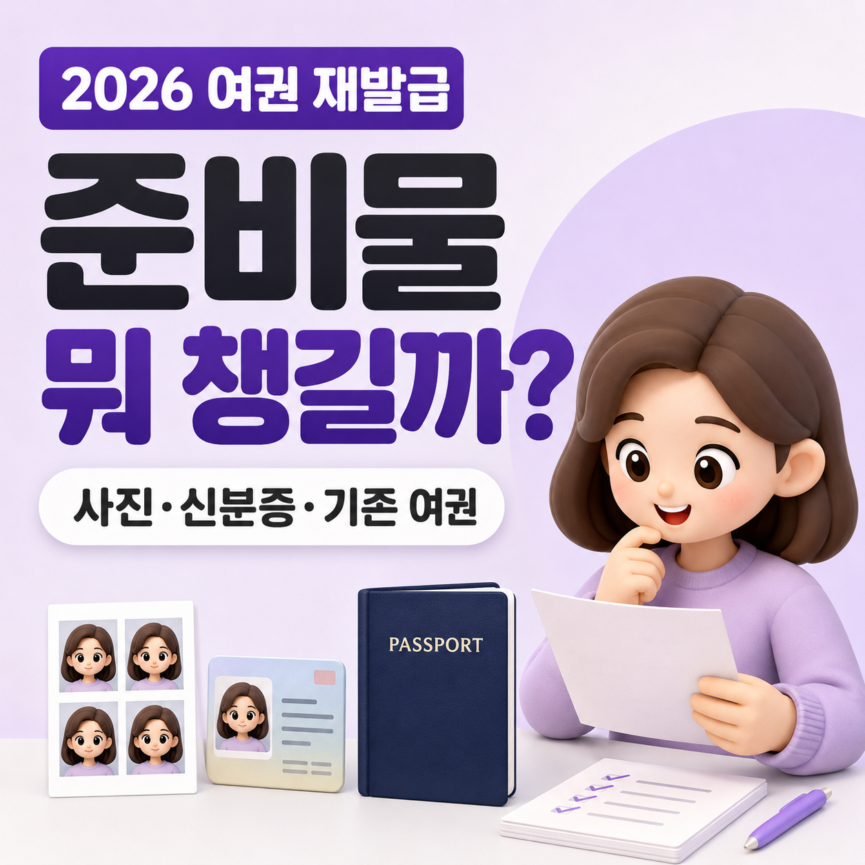 여권 재발급 준비물 뭐 챙길까? 2026 사진·신분증·기존 여권 준비 총정리