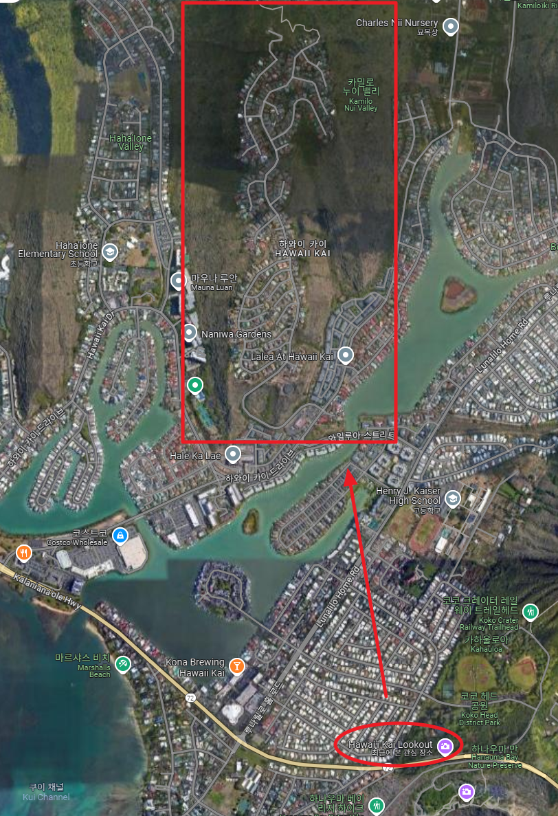 카이 전망대 한반도 지도