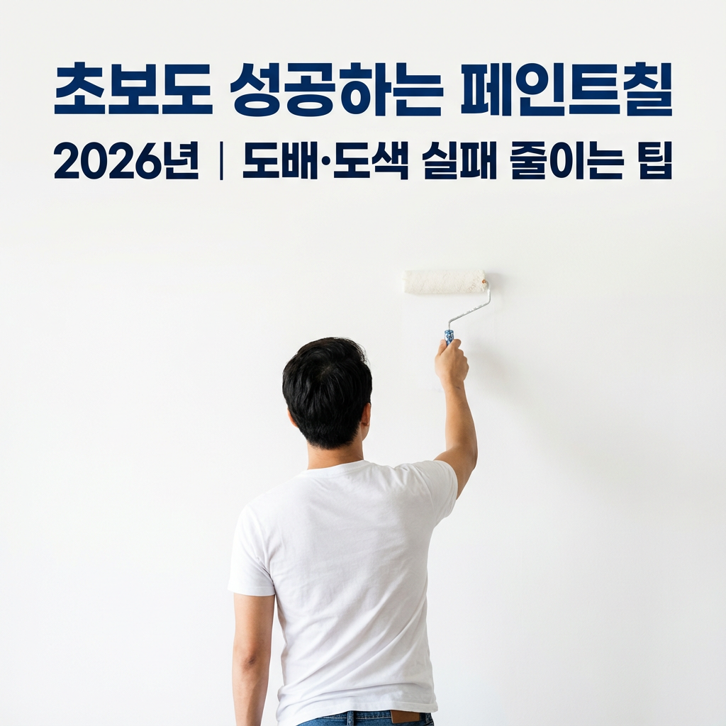 초보도 성공하는 페인트칠 2026년 | 도배·도색 실패 줄이는 팁