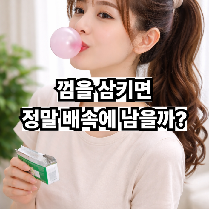 껌을 삼키면 정말 배속에 남을까