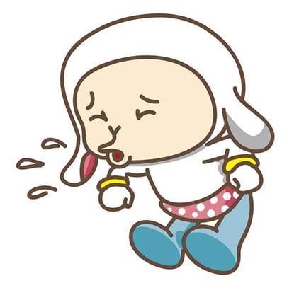 재채기하는 어린이 일러스트