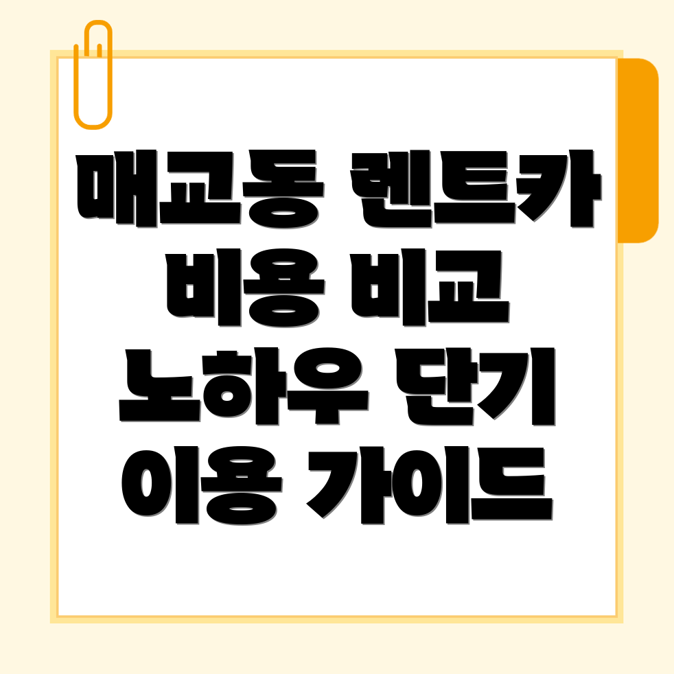 단기렌터카
