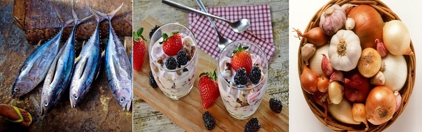 관절염에 좋은 음식, 등 푸른 생선, 베리류, 마늘, 생강