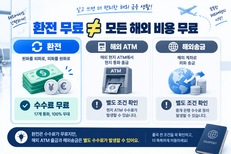 토스 외화통장 환전 수수료 무료와 해외 ATM 해외송금 별도 비용 차이