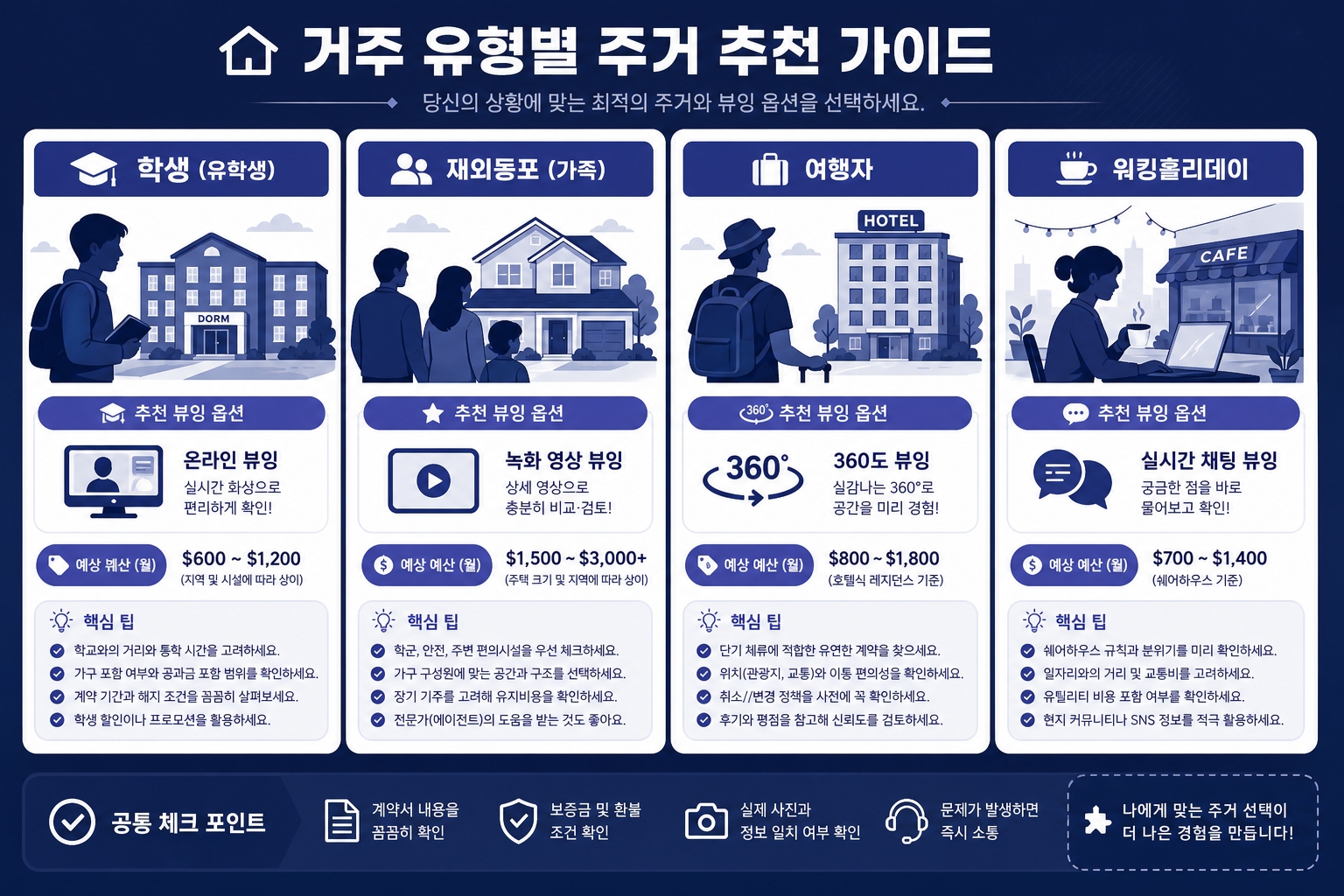 해외 거주 형태별 월드컵 한국전 시청 추천 매트릭스 유학생 교민 여행자 워홀러