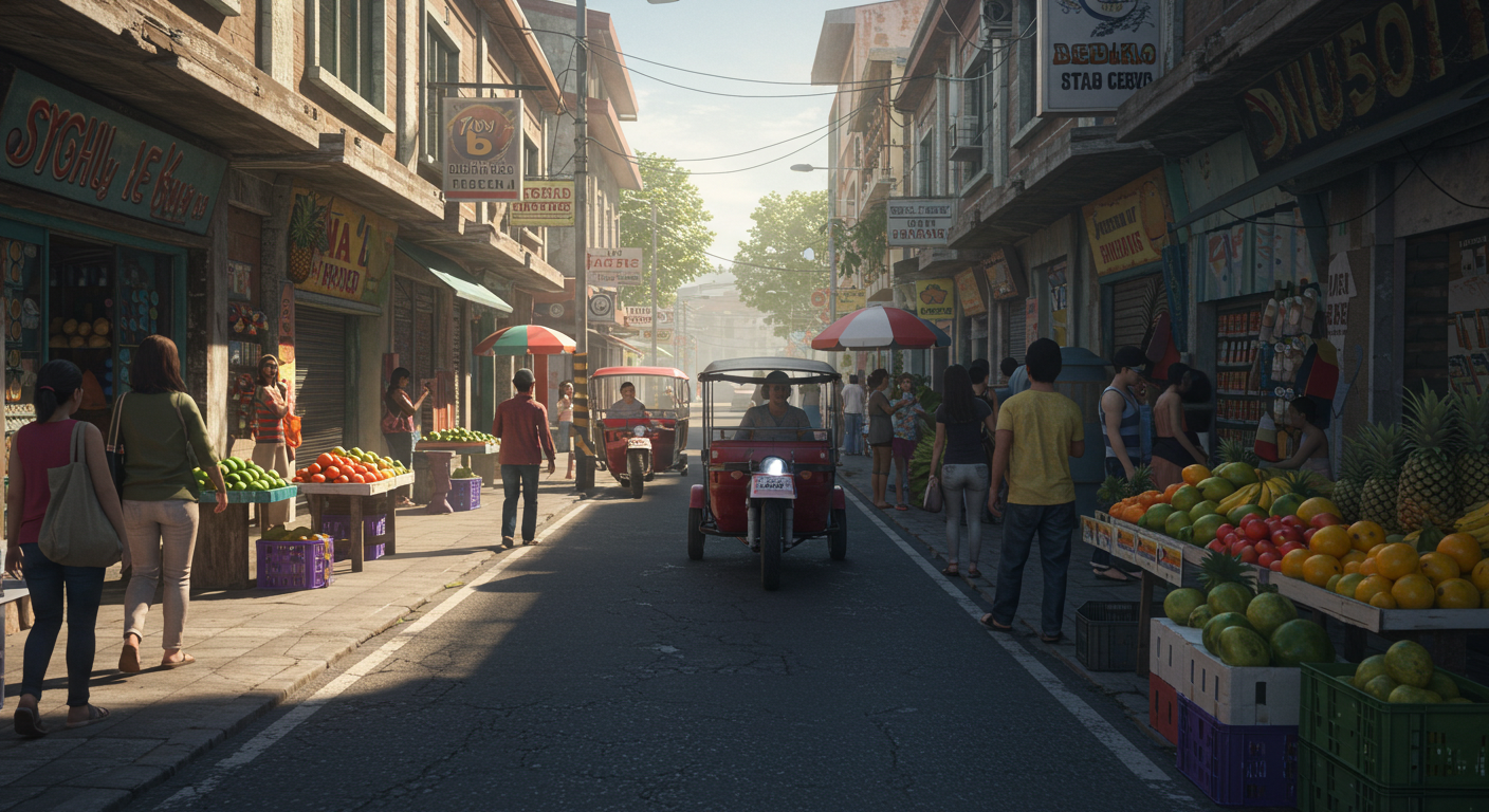 세부 거리 전경