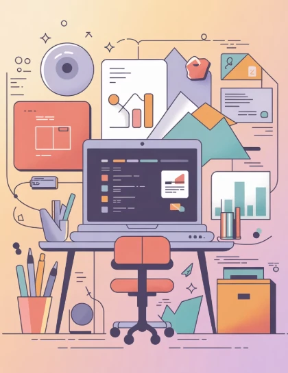 네이버 웨일 활용 팁 - 워크 데스크 예시 일러스트