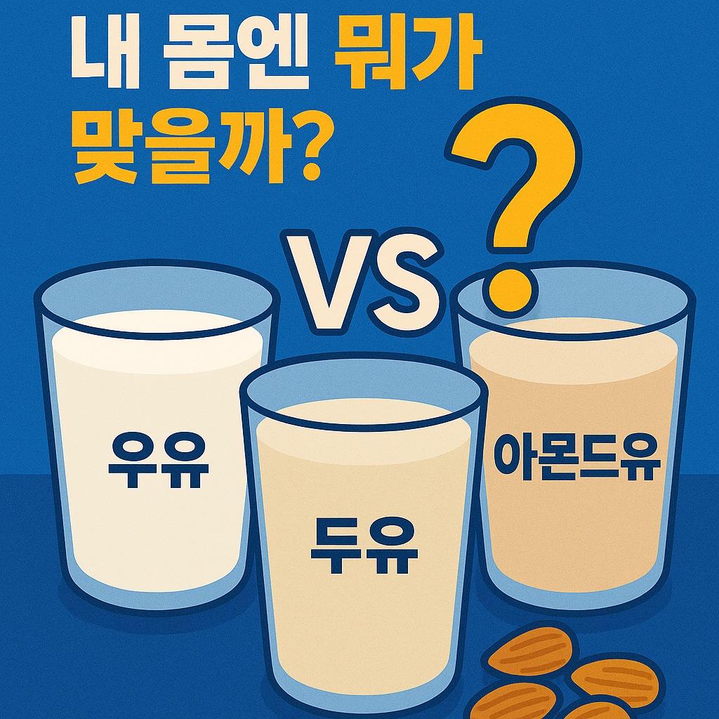 우유, 두유, 아몬드유 - 아직도 '그냥' 고르세요? 모르면 손해 보는 선택의 기준