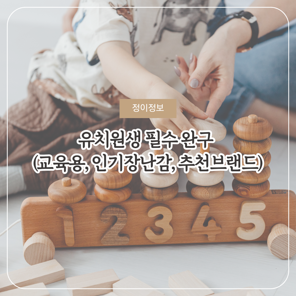 유치원생 필수 완구 (교육용, 인기장난감, 추천브랜드)