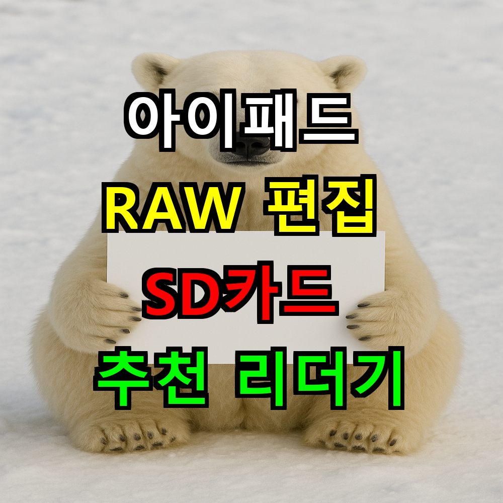 아이패드 RAW 편집 SD카드 리더기 어떤 걸 사야 할까?