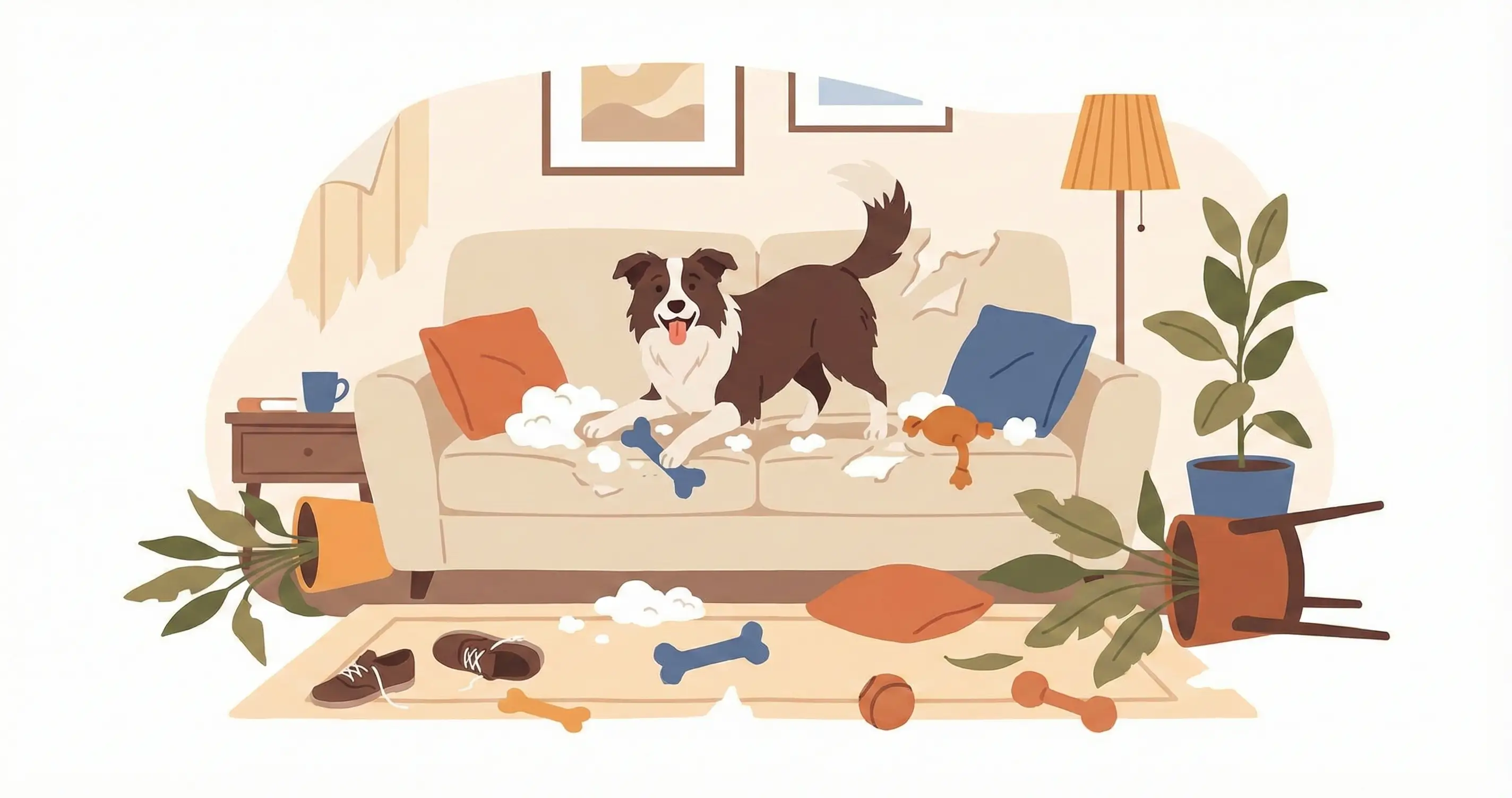 산책을 안 시켰을때 생길수 있는 보더 콜리가 파괴하는 집안 풍경