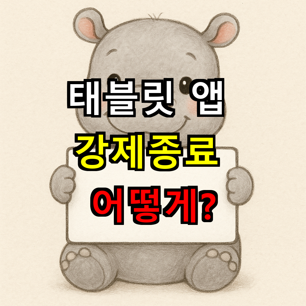 태블릿 앱 강제종료 어떻게? 쉽고 빠른 해결방법