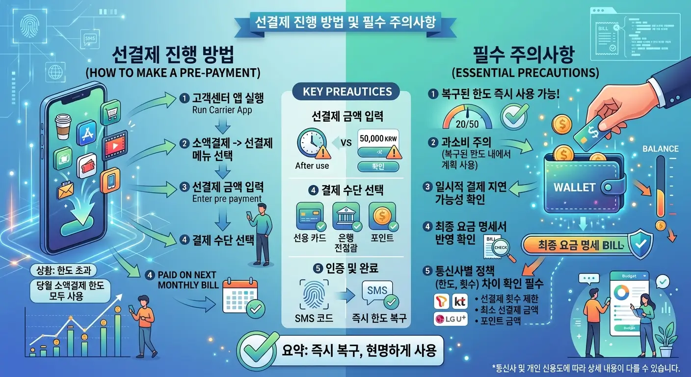 선결제 진행 방법 및 필수 주의사항