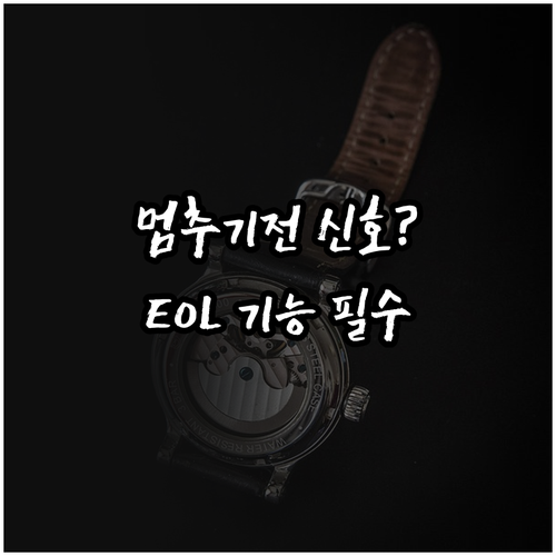 쿼츠 시계 배터리 수명 확인과 EOL..