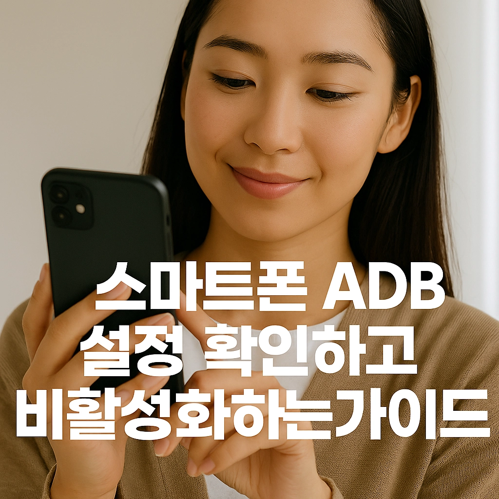 스마트폰 ADB 설정 확인하고 비활성화하는 가이드