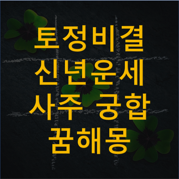 신한은행 토정비결 신년운세