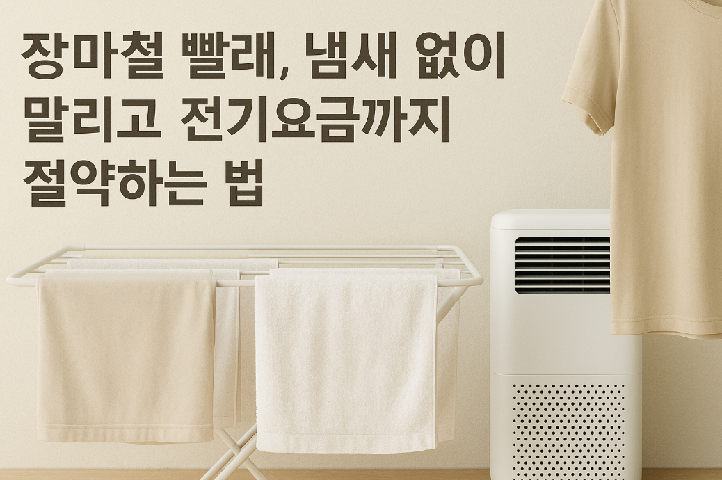 장마철 빨래, 냄새 없이 말리고 전기요금까지 절약하는 법