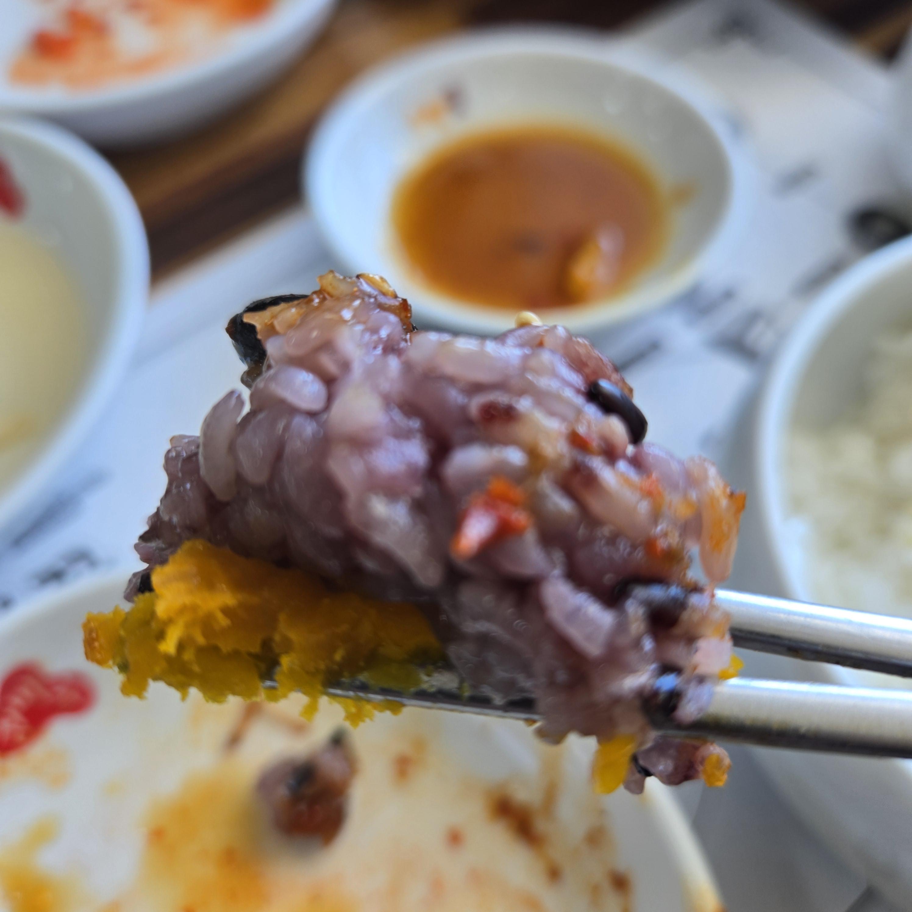 포전 호박꽃 영양밥 사진