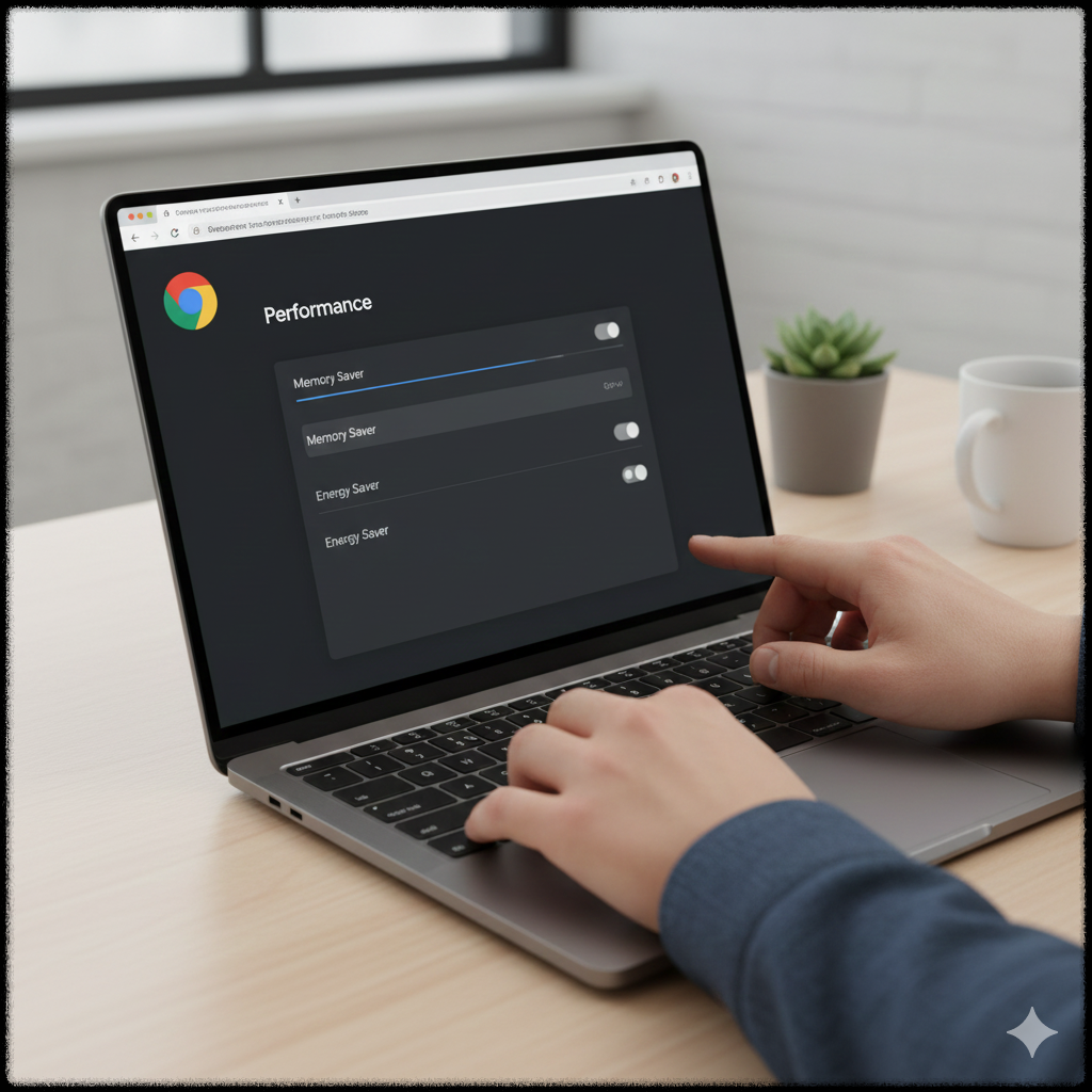 크롬 브라우저의 속도 최적화 설정 화면