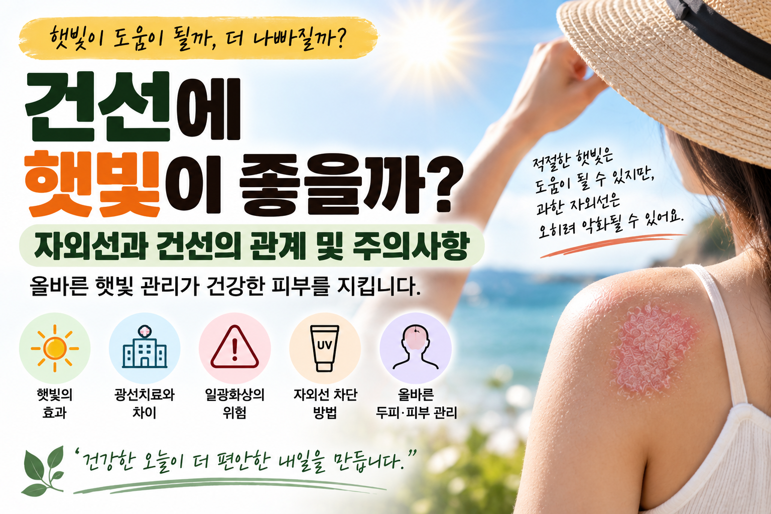 건선에 햇빛이 좋을까?