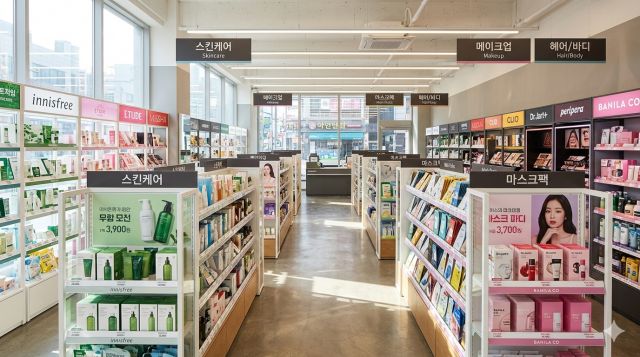 2026년 화장품주 트렌드와 매장 진열 모습