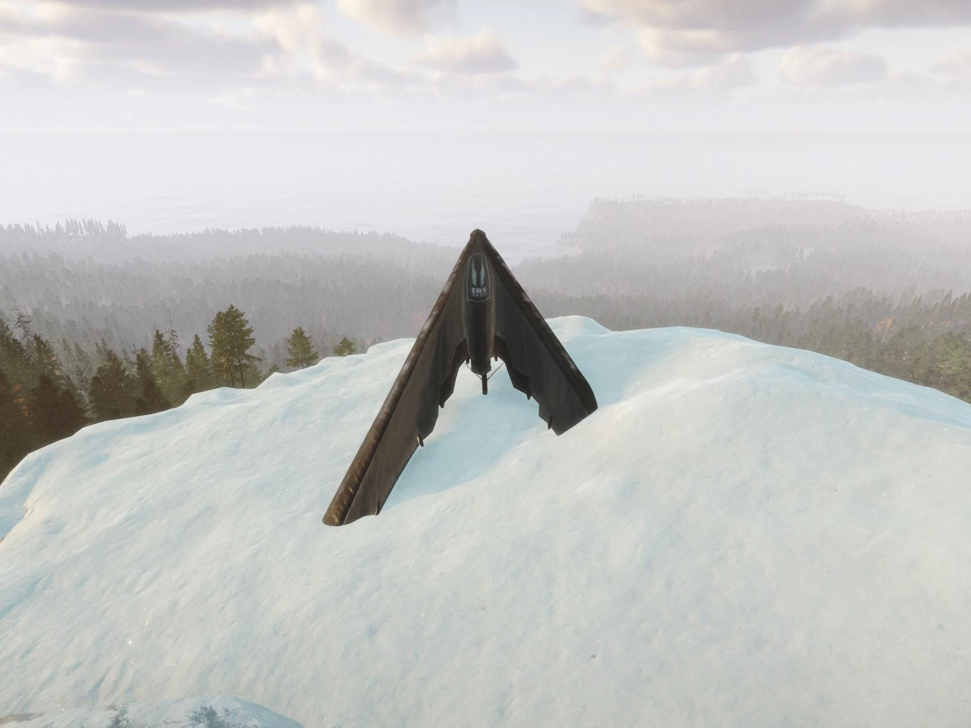 행글라이더의 뒷모습