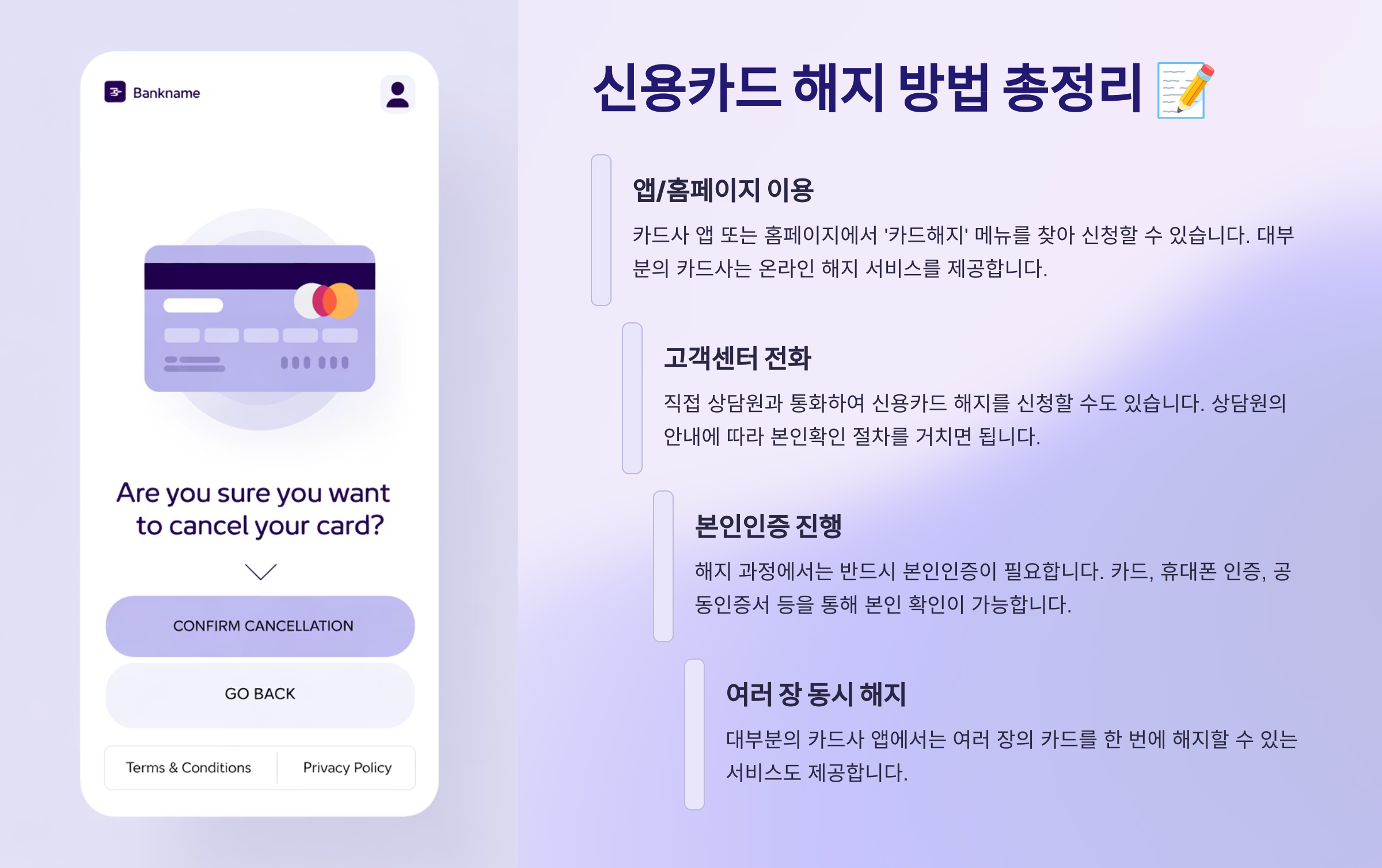 주요 카드사 해지 방법