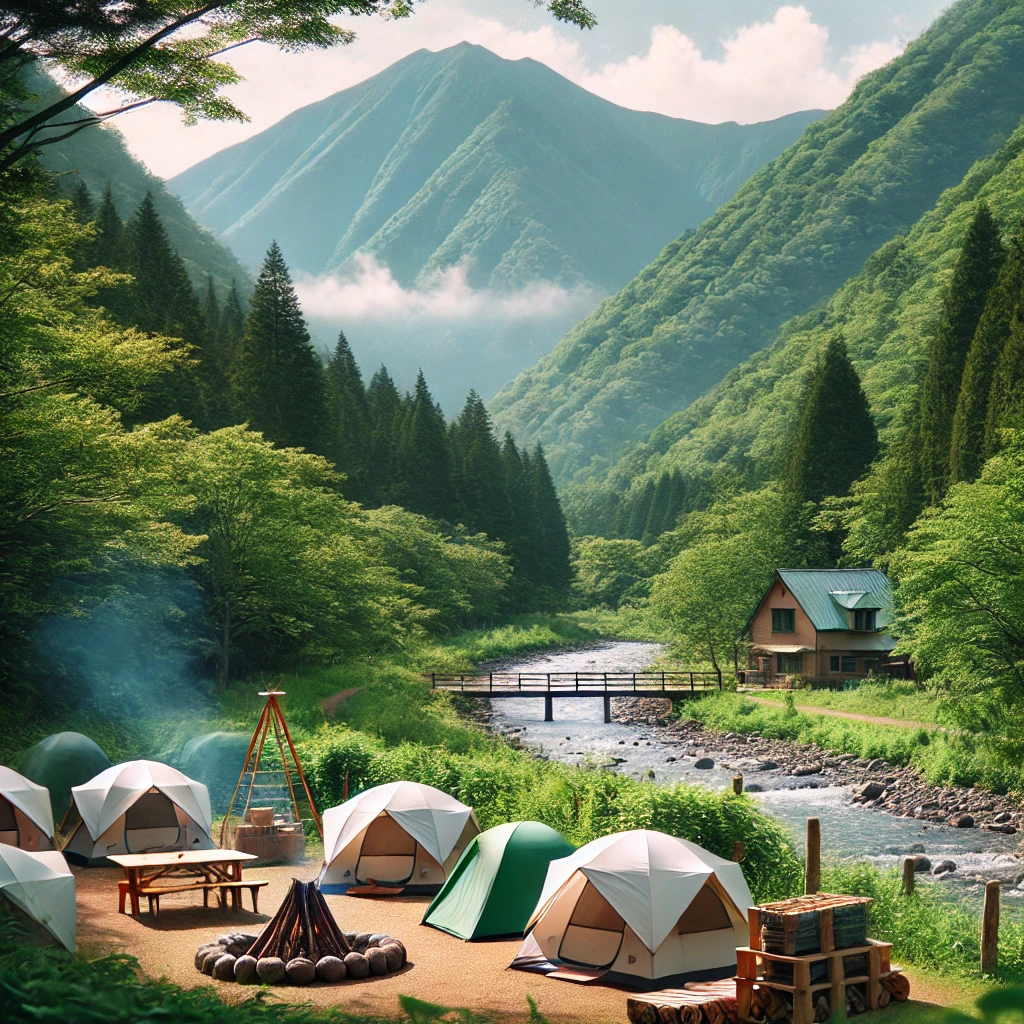 산속 캠핑장