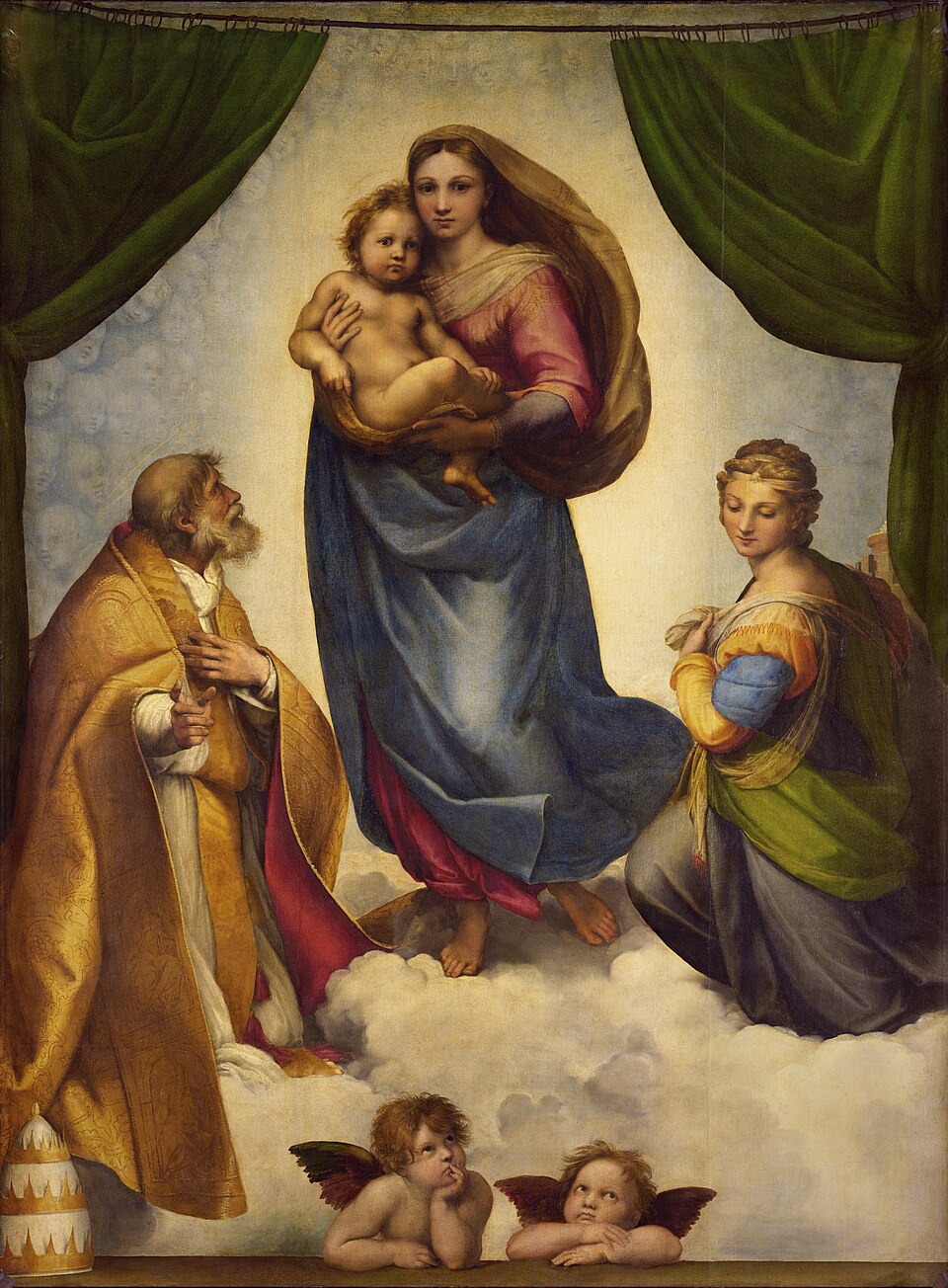 『시스티나의 성모 (Sistine Madonna)』, 라파엘로. 이미지 출처: Wikimedia Commons (퍼블릭 도메인)