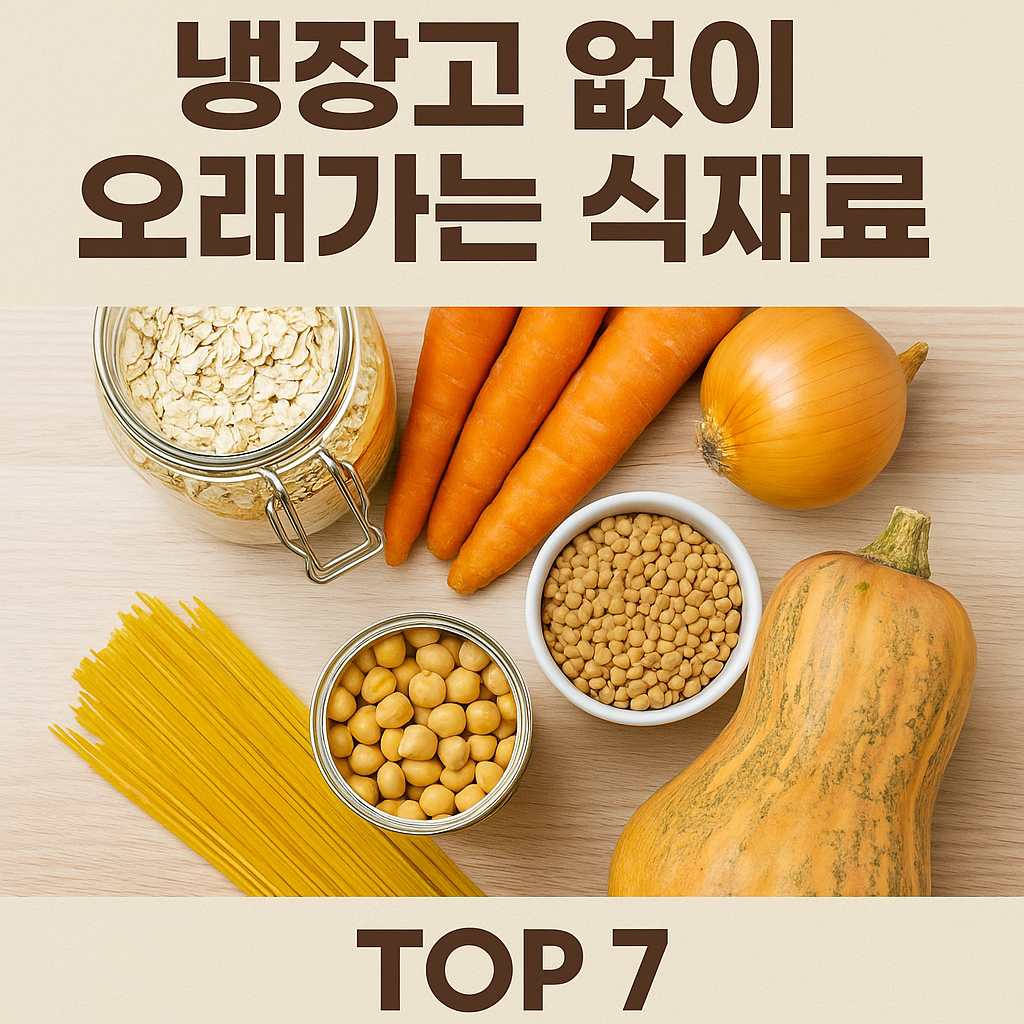 냉장고 없이 오래가는 식재료 TOP 7