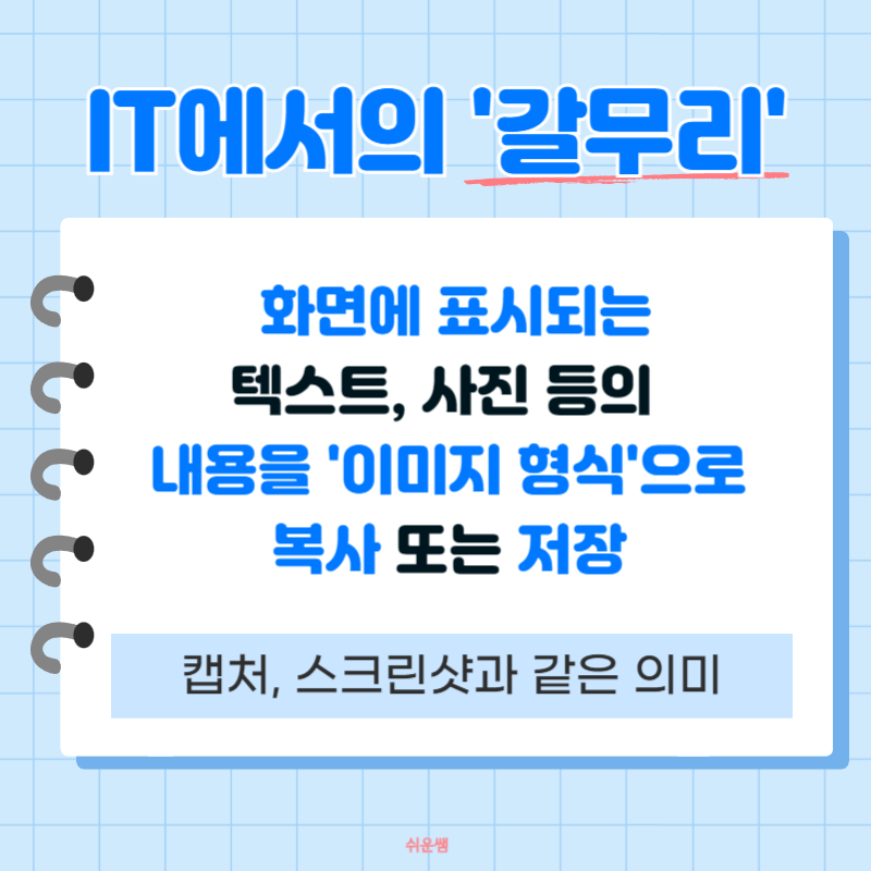 IT에서 갈무리 뜻