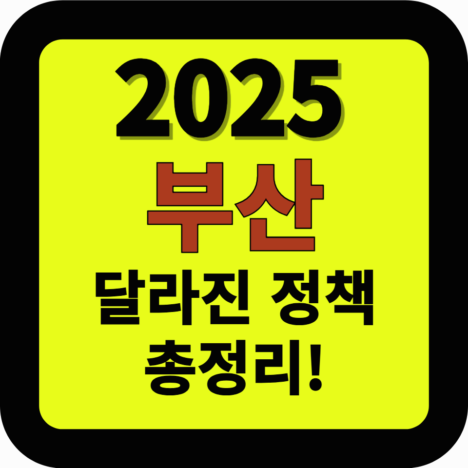 2025년 부산 달라진 정책과 지원금 총정리: 2024년과 비교해 알아보는 변화점