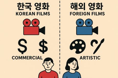 한국영화와 해외영화의 상업성과 예술성차이