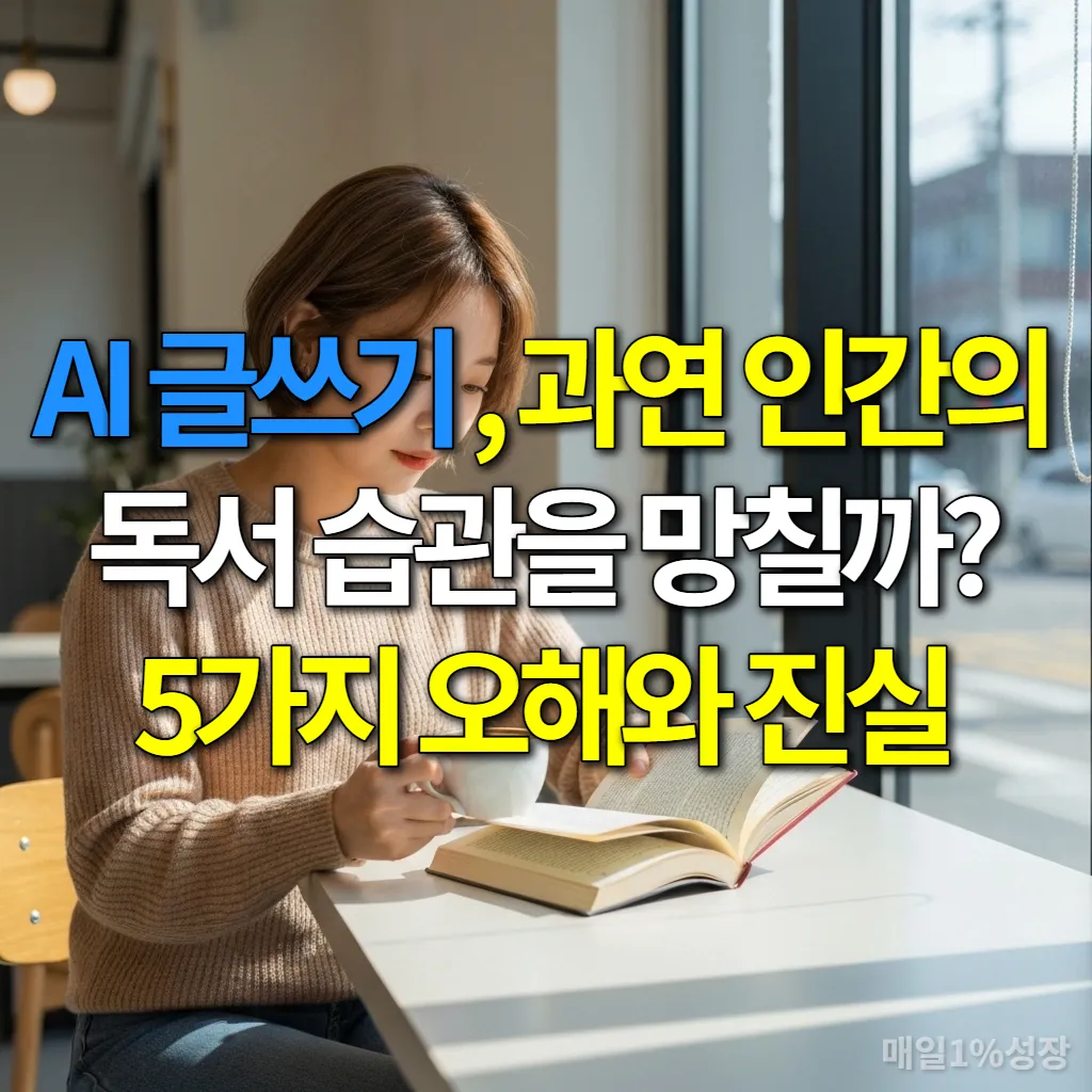 카페에서 종이책을 집중해서 읽는 20대 한국 여성